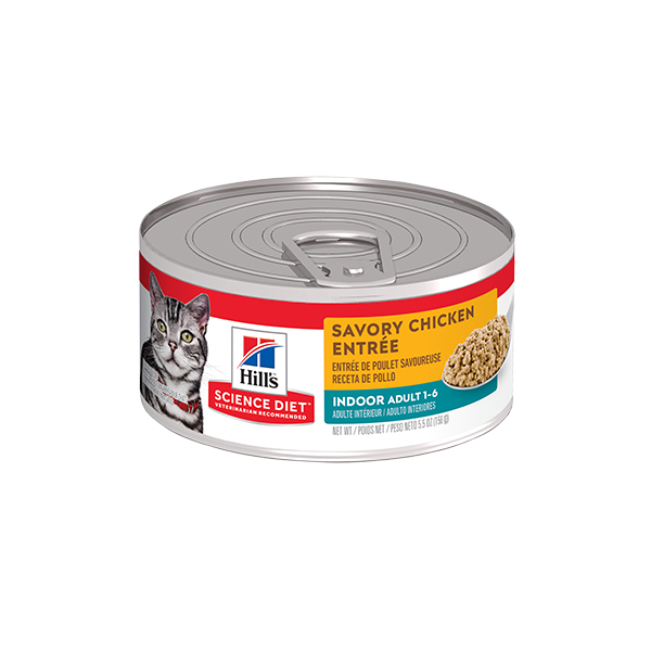Hills Science Diet Adult Indoor Savory Chicken Entrée Lata