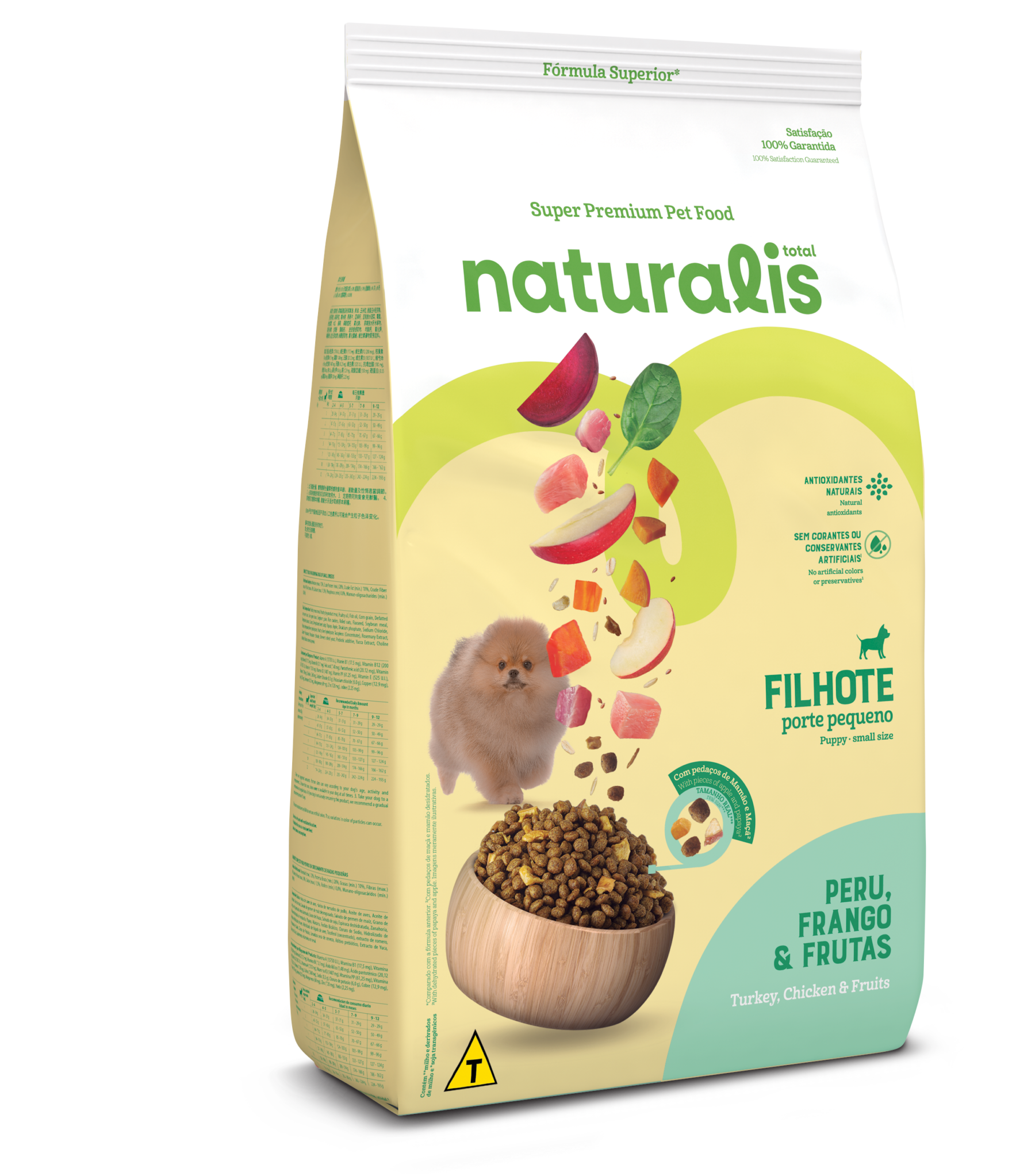 Naturalis Adulto Razas Pequeñas Pollo, Peru & Vegetales