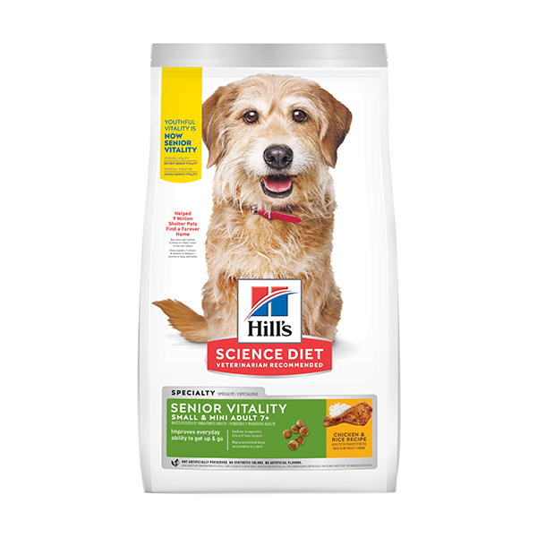 Hill’s Science Diet perro adulto 7+ Senior vitality raza mediana y grande