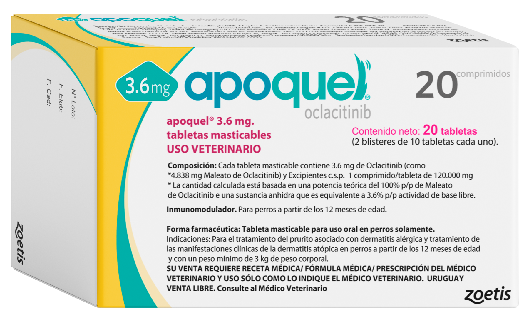 Apoquel® Tabletas Masticables 3,6 mg