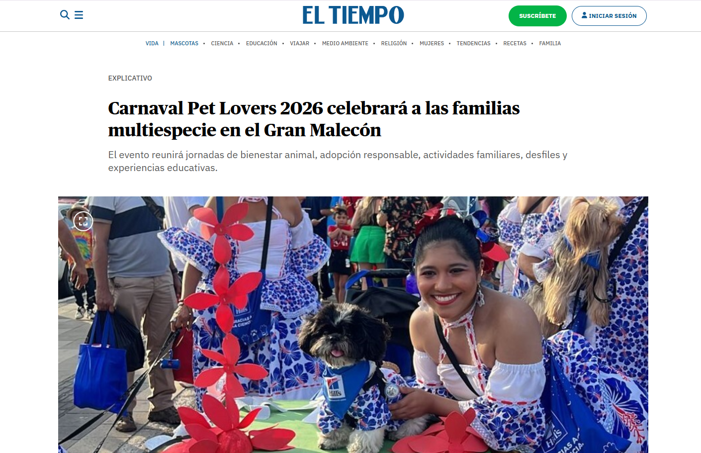 Gabrica | Gabrica presente en el Carnaval Pet Lovers 2026 celebrará a las familias multiespecie en el Gran Malecón